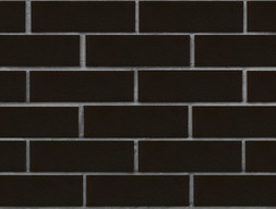 Коллекция Обсидиан. Клинкер фасадный чёрный глянцевый Рейкьявик с гладкой поверхностью