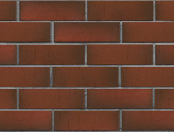 Коллекция Возрождение. Клинкер фасадный красный флэш Ричмонд с рельефной поверхностью Винтаж