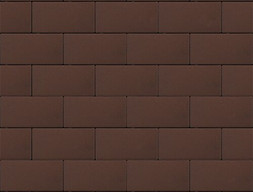 Тротуарная плитка Прямоугольник Лайн, 40 мм, коричневый, гладкая