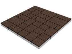 Тротуарная плитка Инсбрук Альпен, 60 мм, коричневый, бассировка